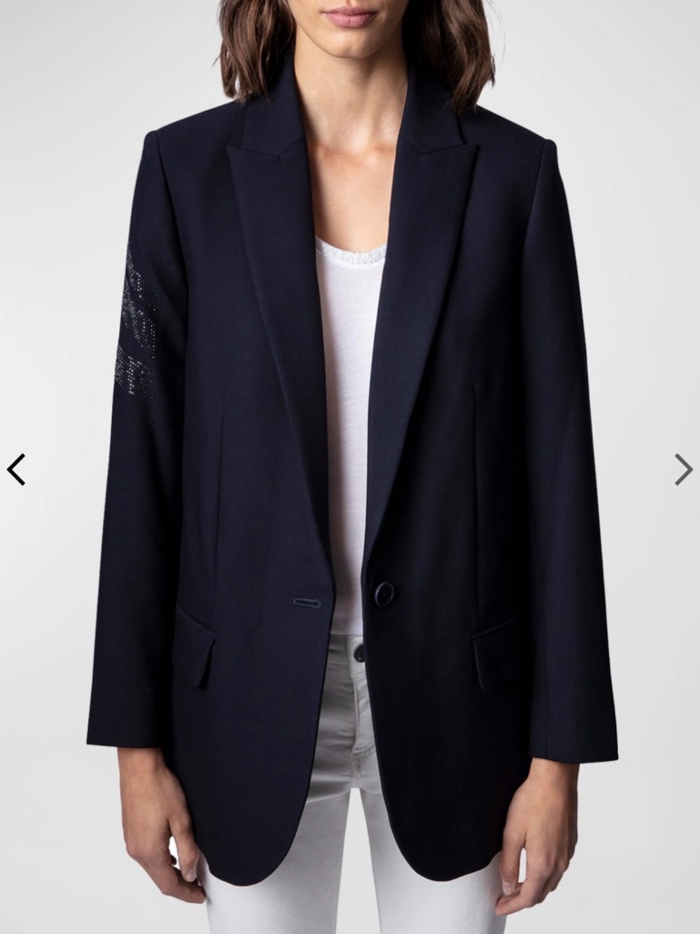 Zadig & Voltaire Navy Single-Button Blazer